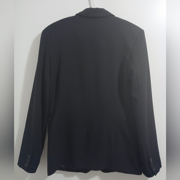 Michelle Black Polyester+Rayon Blazer Size 8 - Picture 5 of 7